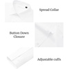 image:imageAlimens amp Gentle Mens Dress Shirts Stretch Muscle Fit Wrinkle Free Long Sleeve Button Down Shirt Casual Business Formal ShirtWhite