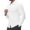 image:imageAlimens amp Gentle Mens Dress Shirts Stretch Muscle Fit Wrinkle Free Long Sleeve Button Down Shirt Casual Business Formal ShirtWhite