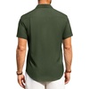 image:imageAlimens amp Gentle Mens Linen Shirts Short Sleeve Button Down Shirts Wrinkle Free Casual Vacation Beach Summer TopsOlive Green