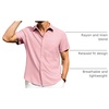 image:imageAlimens amp Gentle Mens Linen Shirts Short Sleeve Button Down Shirts Wrinkle Free Casual Vacation Beach Summer TopsPink