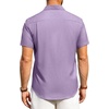 image:imageAlimens amp Gentle Mens Linen Shirts Short Sleeve Button Down Shirts Wrinkle Free Casual Vacation Beach Summer TopsPurple
