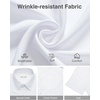 image:imageAlimens amp Gentle Mens Linen Shirts Short Sleeve Button Down Shirts Wrinkle Free Casual Vacation Beach Summer TopsWhite