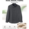 image:imageAlimens amp Gentle Mens Premium Dress Shirts  Wool Modal Performance Wrinkle Free Button Down ShirtDark Grey