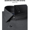 image:imageAlimens amp Gentle Mens Premium Dress Shirts  Wool Modal Performance Wrinkle Free Button Down ShirtDark Grey