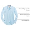 image:imageAlimens amp Gentle Mens Solid Oxford Shirt Long Sleeve Dress Shirt Work Casual Button Down Shirts with PocketAquamarine