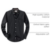 image:imageAlimens amp Gentle Mens Solid Oxford Shirt Long Sleeve Dress Shirt Work Casual Button Down Shirts with PocketBlack