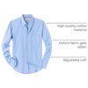 image:imageAlimens amp Gentle Mens Solid Oxford Shirt Long Sleeve Dress Shirt Work Casual Button Down Shirts with PocketBlue