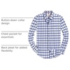 image:imageAlimens amp Gentle Mens Solid Oxford Shirt Long Sleeve Dress Shirt Work Casual Button Down Shirts with PocketCheckwhite