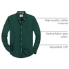 image:imageAlimens amp Gentle Mens Solid Oxford Shirt Long Sleeve Dress Shirt Work Casual Button Down Shirts with PocketDark Green
