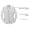 image:imageAlimens amp Gentle Mens Solid Oxford Shirt Long Sleeve Dress Shirt Work Casual Button Down Shirts with PocketKhaki Gery