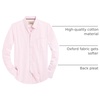 image:imageAlimens amp Gentle Mens Solid Oxford Shirt Long Sleeve Dress Shirt Work Casual Button Down Shirts with PocketLight Pink
