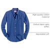 image:imageAlimens amp Gentle Mens Solid Oxford Shirt Long Sleeve Dress Shirt Work Casual Button Down Shirts with PocketPlaidblue Black