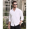 image:imageAlimens amp Gentle Mens Solid Oxford Shirt Long Sleeve Dress Shirt Work Casual Button Down Shirts with PocketWhite