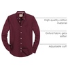 image:imageAlimens amp Gentle Mens Solid Oxford Shirt Long Sleeve Dress Shirt Work Casual Button Down Shirts with PocketWine Red