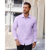 image:imageAlimens amp Gentle Stretch Dress Shirt for Men Button Down Long Sleeve ShirtLavender
