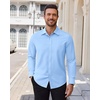 image:imageAlimens amp Gentle Stretch Dress Shirt for Men Button Down Long Sleeve ShirtLight Blue
