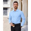 image:imageAlimens amp Gentle Stretch Dress Shirt for Men Button Down Long Sleeve ShirtLight Blue