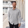 image:imageAlimens amp Gentle Stretch Dress Shirt for Men Button Down Long Sleeve ShirtLight Grey