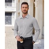 image:imageAlimens amp Gentle Stretch Dress Shirt for Men Button Down Long Sleeve ShirtLight Grey