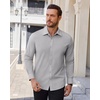 image:imageAlimens amp Gentle Stretch Dress Shirt for Men Button Down Long Sleeve ShirtLight Grey
