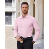 image:imageAlimens amp Gentle Stretch Dress Shirt for Men Button Down Long Sleeve ShirtPink