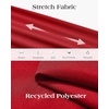 image:imageAlimens amp Gentle Stretch Dress Shirt for Men Button Down Long Sleeve ShirtRed
