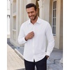 image:imageAlimens amp Gentle Stretch Dress Shirt for Men Button Down Long Sleeve ShirtWhite