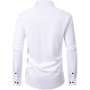 image:imageMens Dress Shirt Long Sleeve Wrinkle Free Stretch Button Down ShirtsWhite