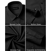image:imageMens Dress Shirts Long Sleeve Wrinkle Free Business Button Down ShirtBlack