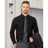 image:imageMens Dress Shirts Long Sleeve Wrinkle Free Business Button Down ShirtBlack
