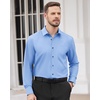 image:imageMens Dress Shirts Long Sleeve Wrinkle Free Business Button Down ShirtBlue