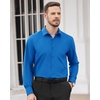 image:imageMens Dress Shirts Long Sleeve Wrinkle Free Business Button Down ShirtCobalt Blue