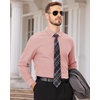 image:imageMens Dress Shirts Long Sleeve Wrinkle Free Business Button Down ShirtCoral