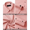 image:imageMens Dress Shirts Long Sleeve Wrinkle Free Business Button Down ShirtCoral