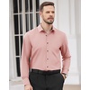 image:imageMens Dress Shirts Long Sleeve Wrinkle Free Business Button Down ShirtCoral