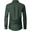 image:imageMens Dress Shirts Long Sleeve Wrinkle Free Business Button Down ShirtDark Green
