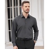 image:imageMens Dress Shirts Long Sleeve Wrinkle Free Business Button Down ShirtDark Grey