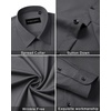 image:imageMens Dress Shirts Long Sleeve Wrinkle Free Business Button Down ShirtDark Grey