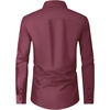 image:imageMens Dress Shirts Long Sleeve Wrinkle Free Business Button Down ShirtDark Red