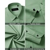 image:imageMens Dress Shirts Long Sleeve Wrinkle Free Business Button Down ShirtGrayish Green