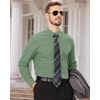 image:imageMens Dress Shirts Long Sleeve Wrinkle Free Business Button Down ShirtGrayish Green
