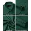 image:imageMens Dress Shirts Long Sleeve Wrinkle Free Business Button Down ShirtGreen