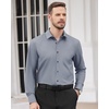 image:imageMens Dress Shirts Long Sleeve Wrinkle Free Business Button Down ShirtGrey