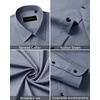 image:imageMens Dress Shirts Long Sleeve Wrinkle Free Business Button Down ShirtGrey