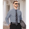image:imageMens Dress Shirts Long Sleeve Wrinkle Free Business Button Down ShirtGrey
