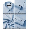 image:imageMens Dress Shirts Long Sleeve Wrinkle Free Business Button Down ShirtLight Blue