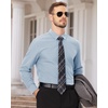 image:imageMens Dress Shirts Long Sleeve Wrinkle Free Business Button Down ShirtLight Blue