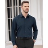 image:imageMens Dress Shirts Long Sleeve Wrinkle Free Business Button Down ShirtNavy Blue