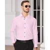 image:imageMens Dress Shirts Long Sleeve Wrinkle Free Business Button Down ShirtPink