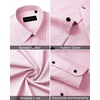 image:imageMens Dress Shirts Long Sleeve Wrinkle Free Business Button Down ShirtPink